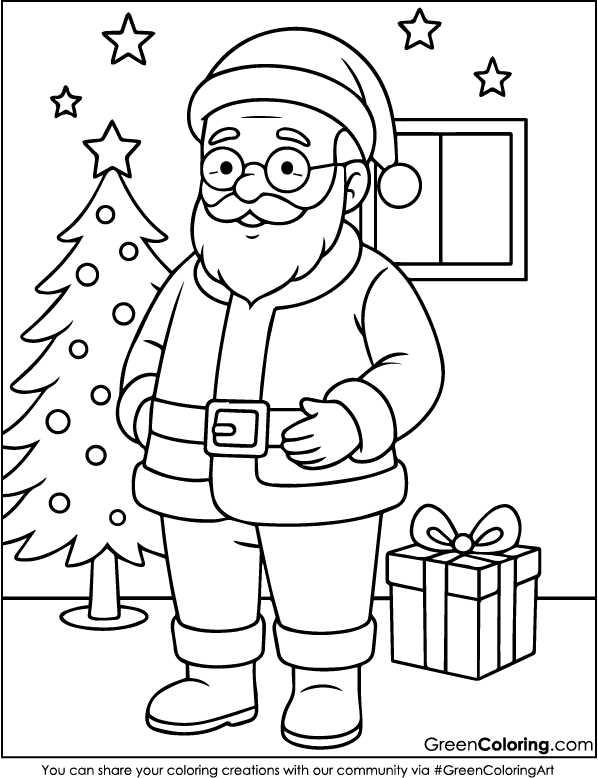 Printable Free Merry Christmas Coloring Pages PDF