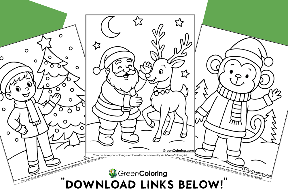 Cute Christmas Coloring Sheets for Kids