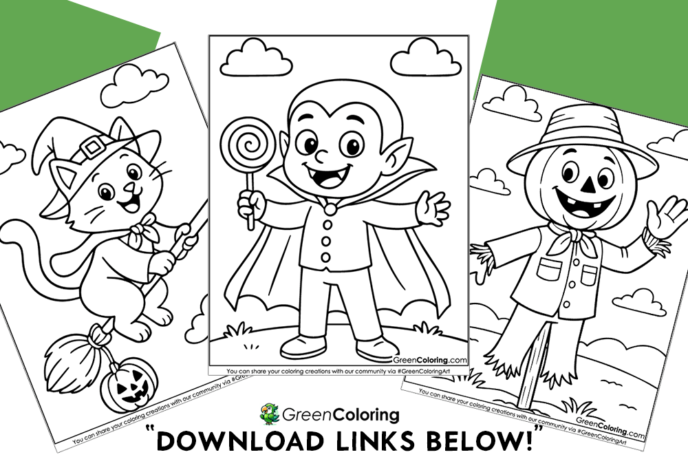 Cute Halloween Coloring Pages