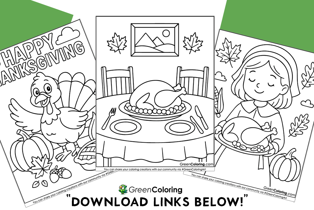 Cute Thanksgiving Coloring Pages