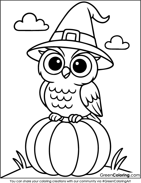 Download Free Printable Halloween Coloring Page PDF