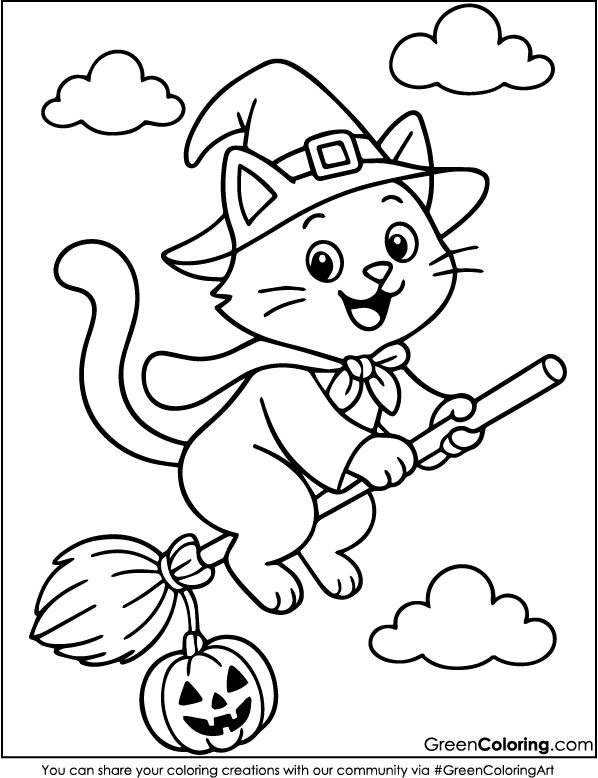 Download Free Printable Halloween Coloring Page PDF