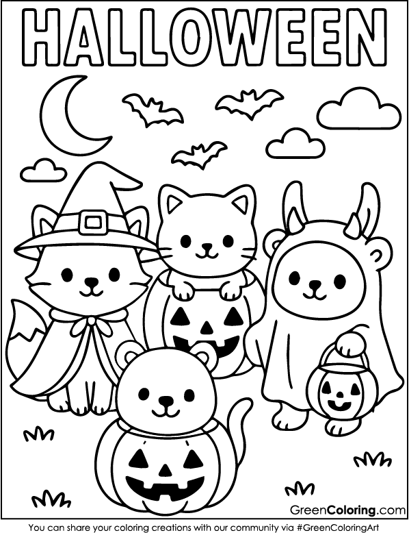 Free Halloween Coloring Pages PDF