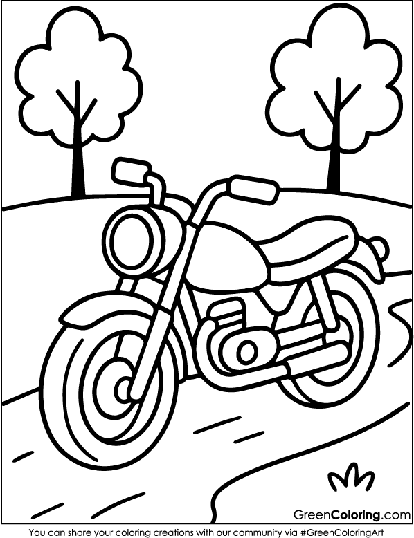 Motorcycle Coloring Pages