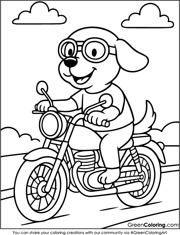 Motorcycle Coloring Pages PDF