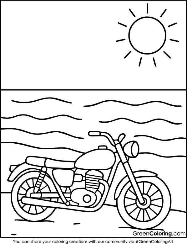 Motorcycle Coloring Pages