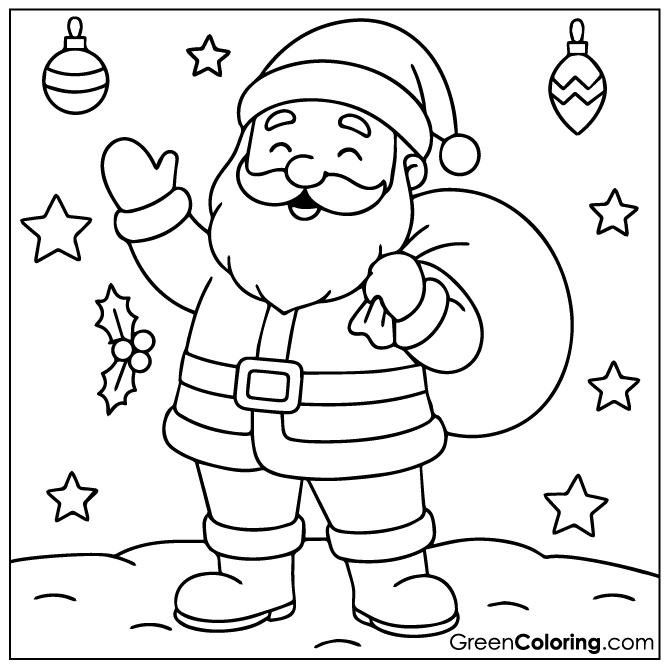 Simple Christmas Coloring Pages