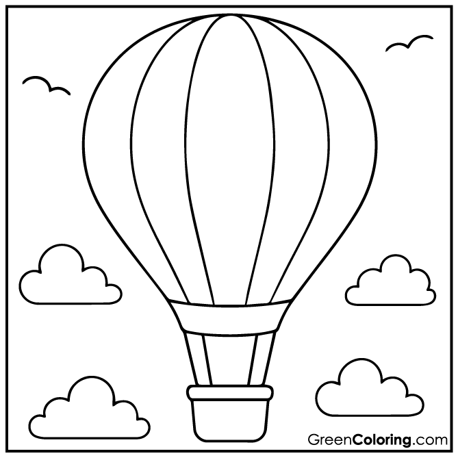 34 Hot Air Balloon Coloring Pages (Download Free Printable PDF)