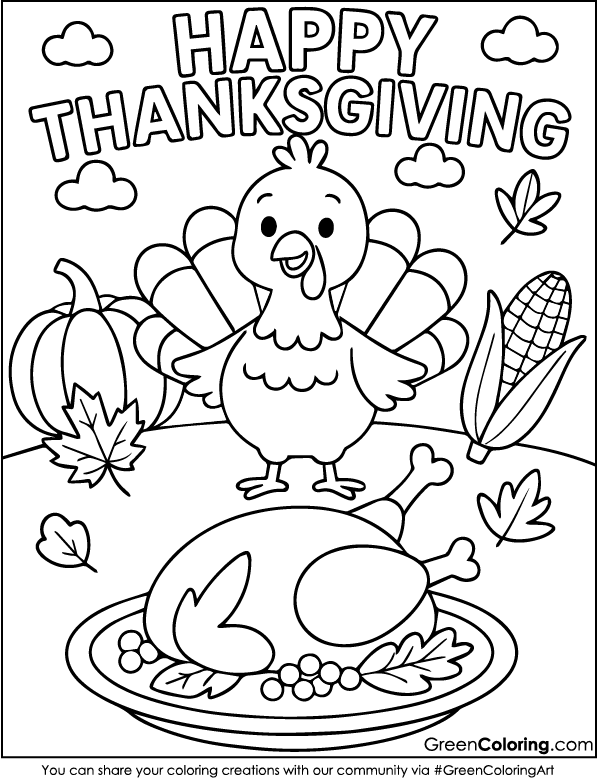Download Free Thanksgiving Coloring Sheets PDF
