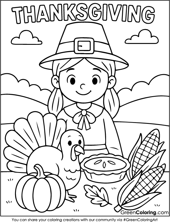 Thanksgiving Coloring Page