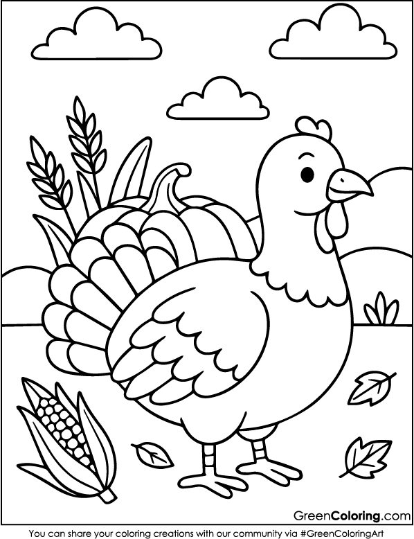 Printable Thanksgiving Coloring Pages PDF