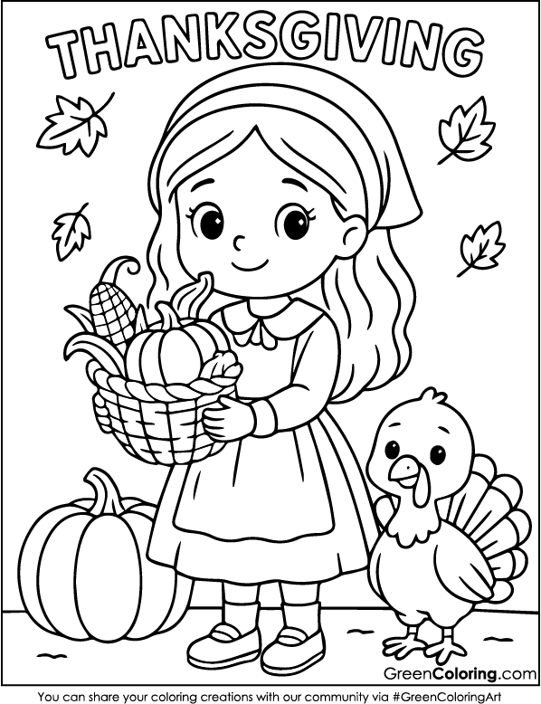 Free Printable Thanksgiving Coloring Pages PDF