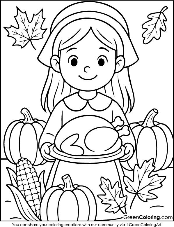 Free Printable Thanksgiving Coloring Pages PDF