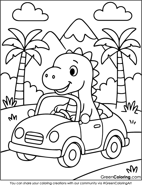 Download Free Car Coloring Pages PDF Printable