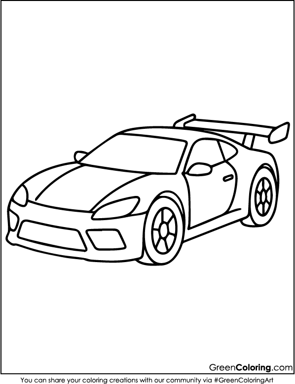 Download Free Car Coloring Sheets PDF Printable
