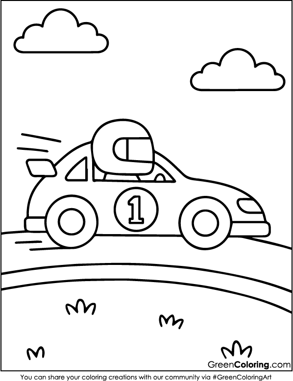 Download Free Printable Car Coloring Pages for Kids PDF