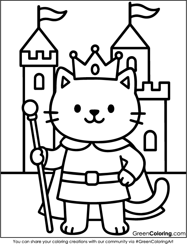 Download Printable Cat Coloring Sheet for Kids
