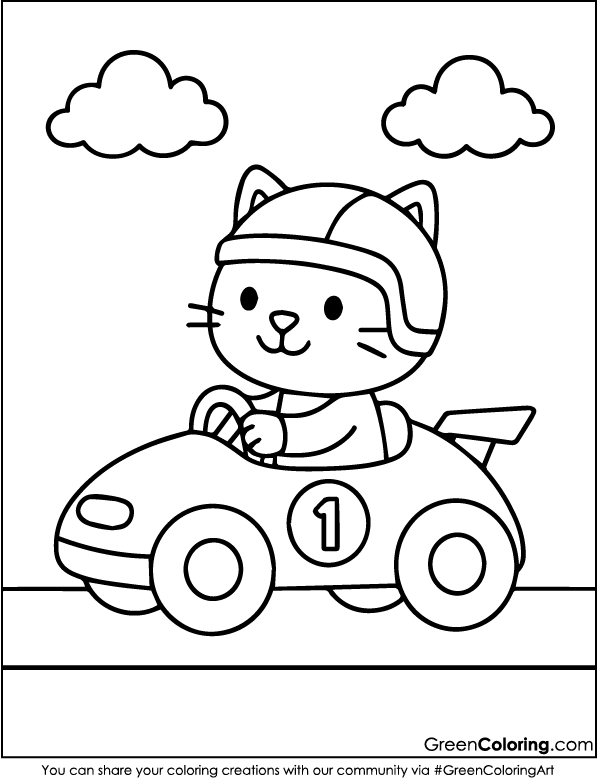 Free Cat Coloring Pages for Kids