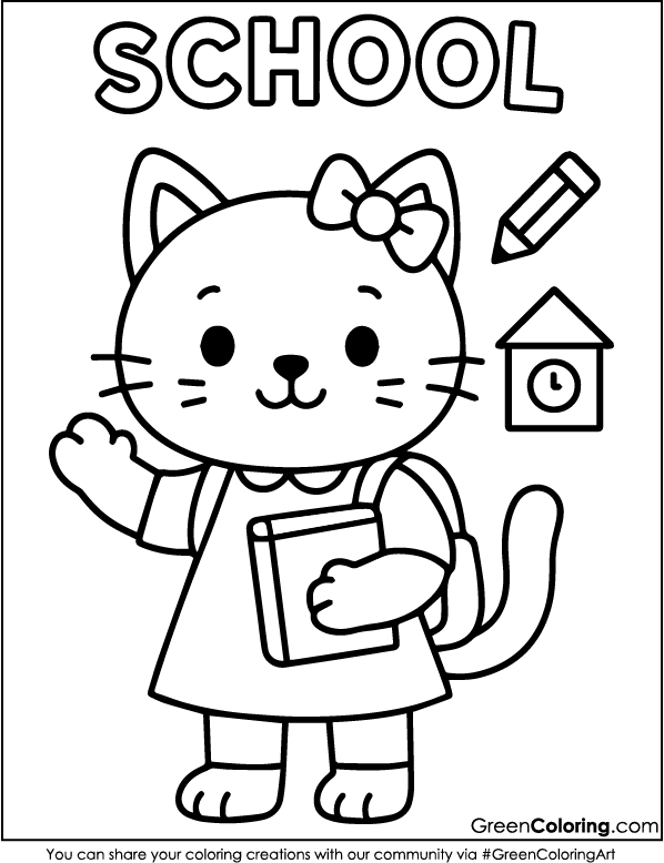 Download Printable Cat Coloring Sheets for Kids