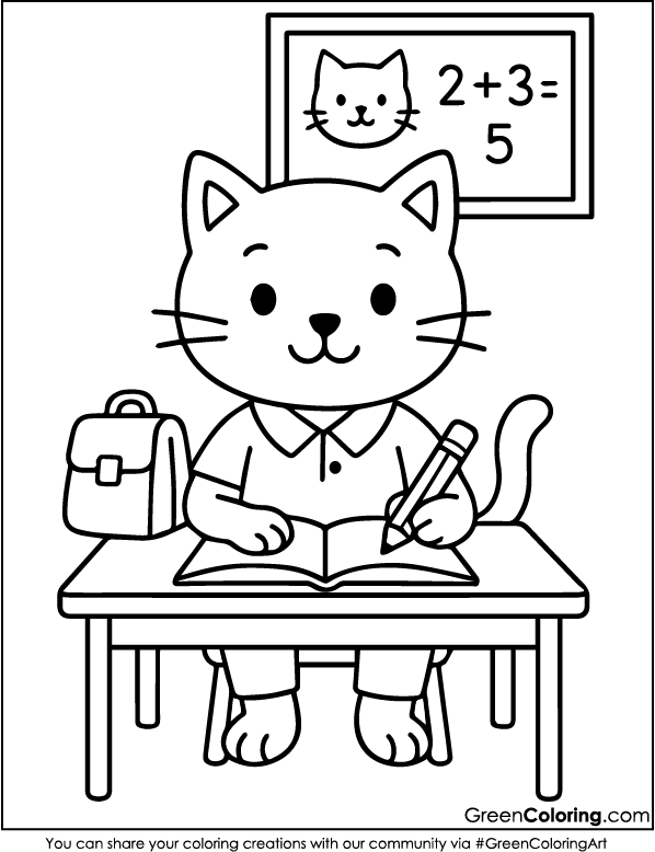 Download Printable Cat Coloring Sheets for Kids