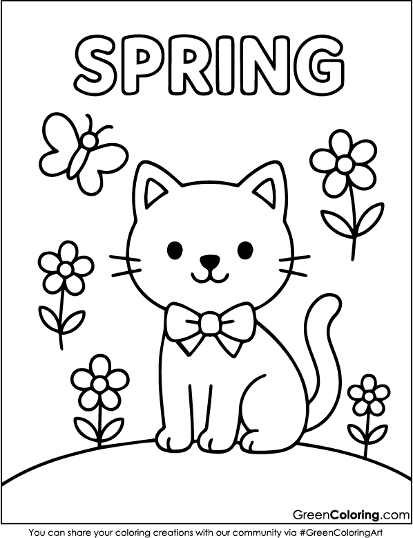 Cat Coloring Pages PDF