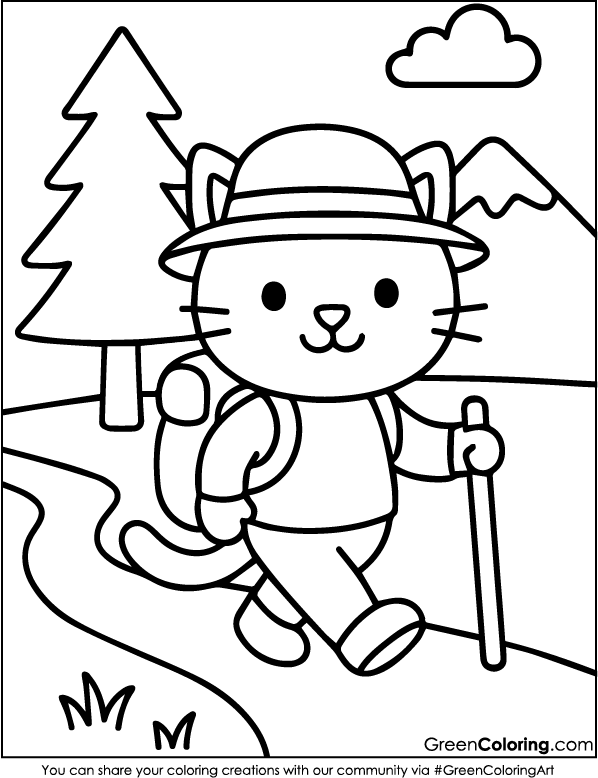 Download Free Cat Coloring Pages PDF Printable
