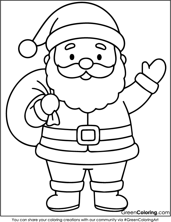 Easy Christmas coloring pictures for kids