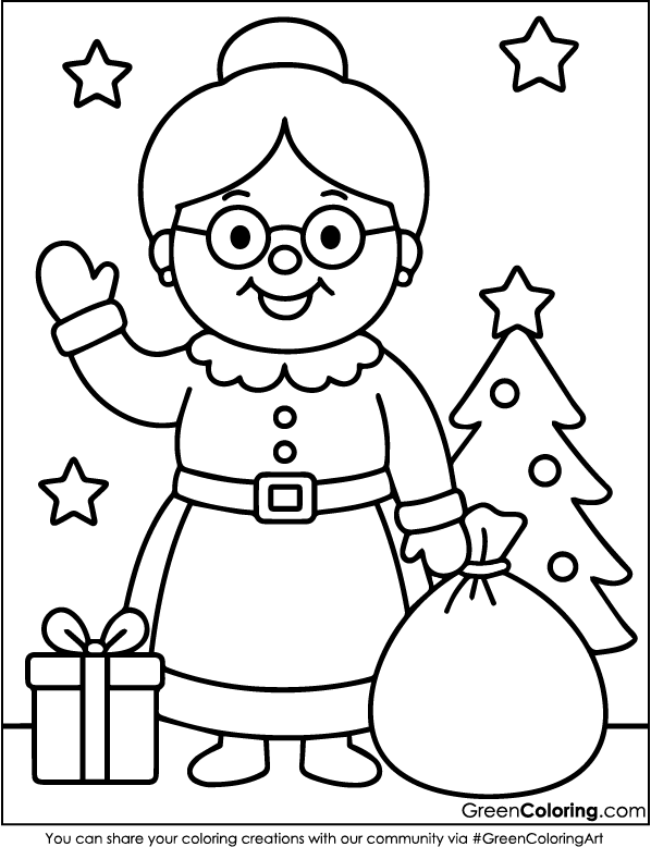 Cute Christmas coloring pictures for kids