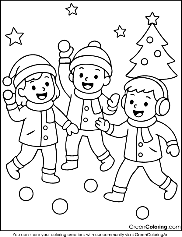 Christmas coloring pages for kids 2025
