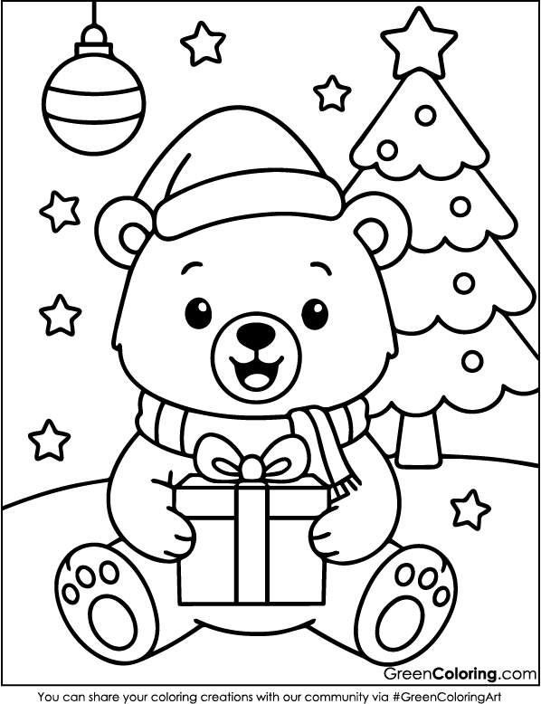 Christmas coloring pages for kids 2025