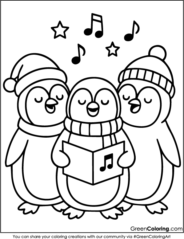 Christmas coloring page for kids free