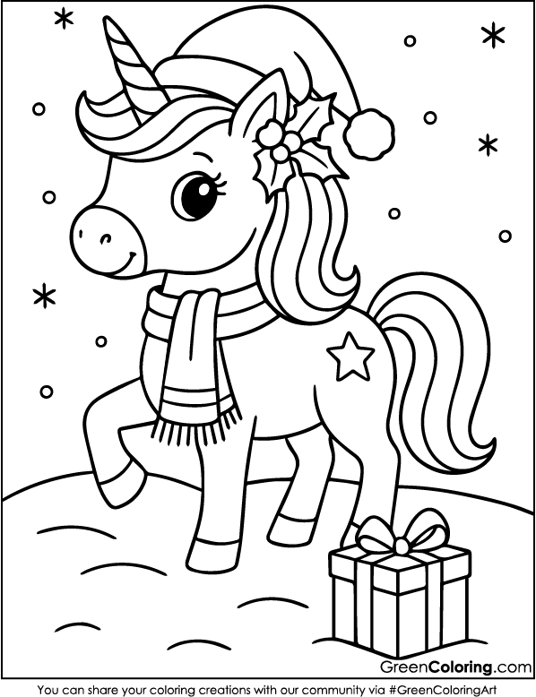 Christmas coloring page for kids free pdf