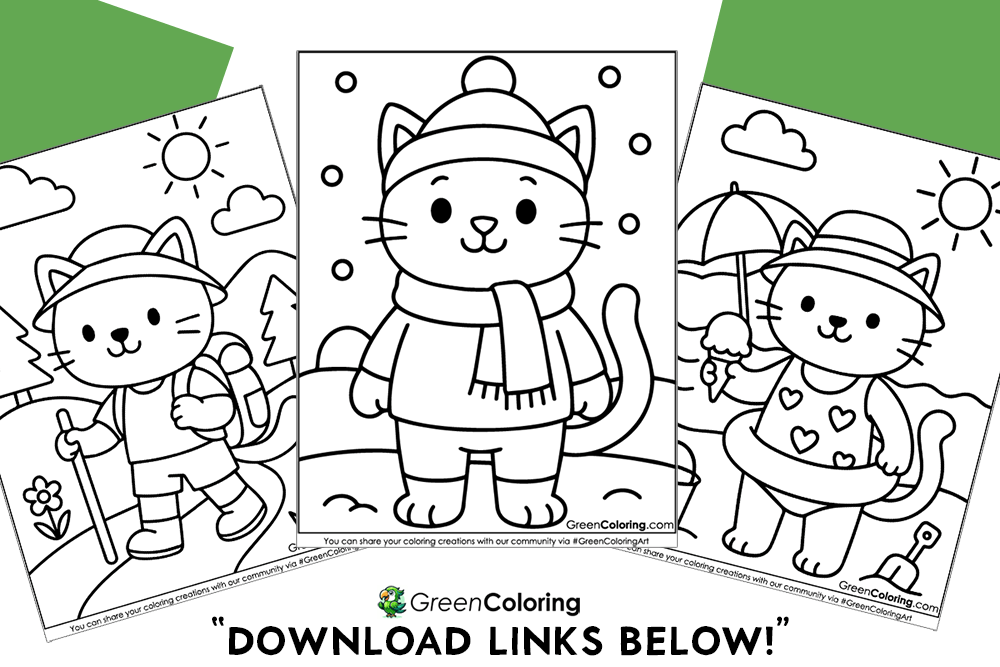 Cute Cat Coloring Pages