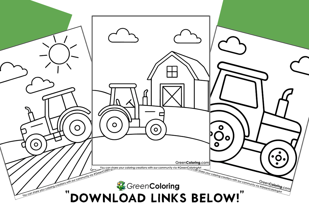 Printable Tractor Coloring Pages for Kids Free