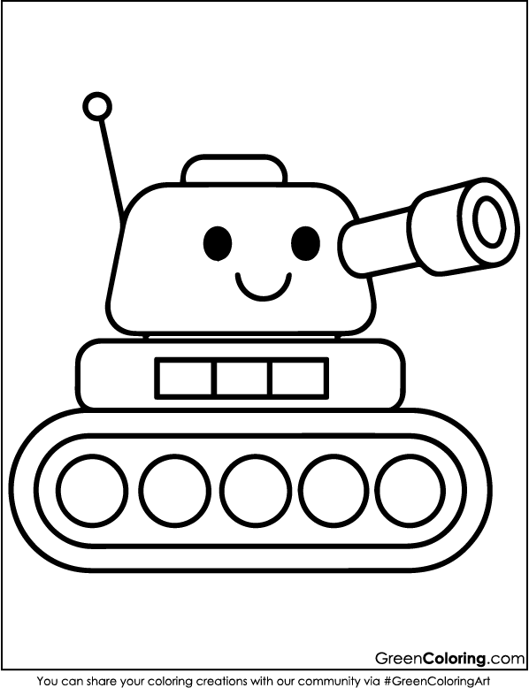 Download Free Printable Tank Coloring Sheets for Kids in PDF