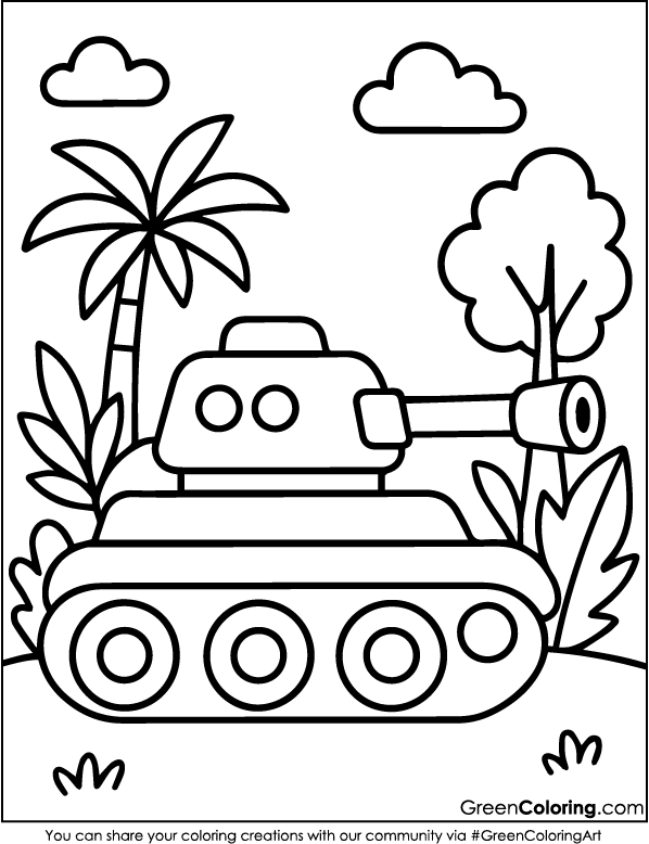 Tank Coloring Pages PDF