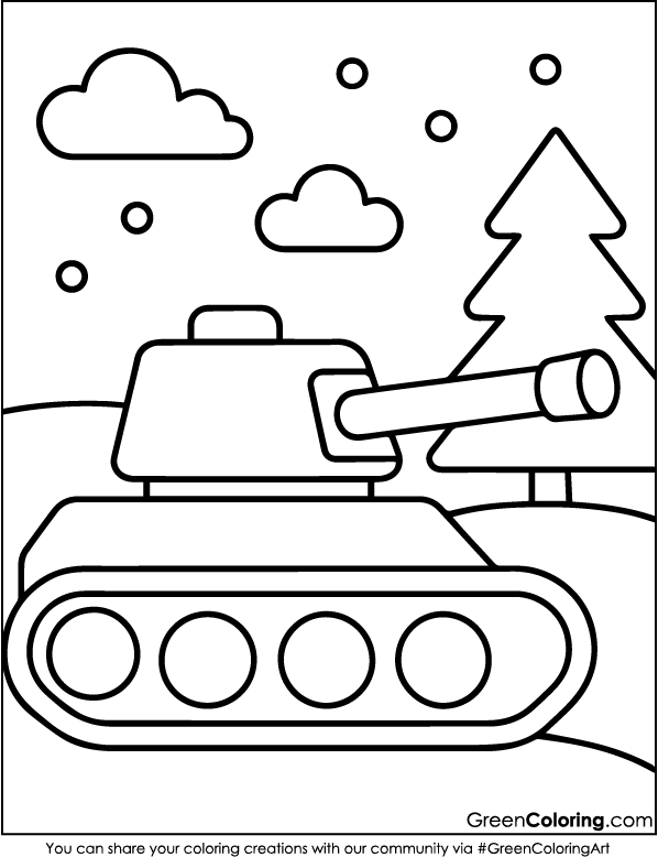 Free Printable Tank Coloring Pages PDF