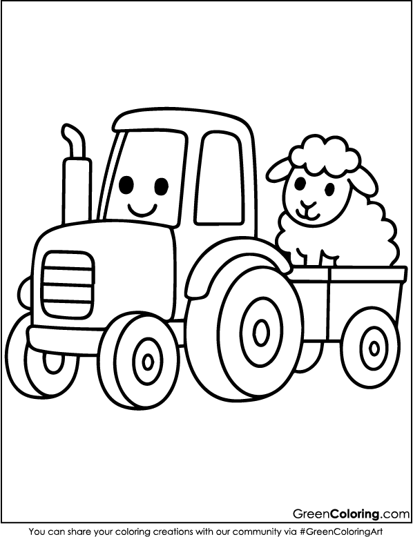 Free Tractor Coloring Sheet Printable
