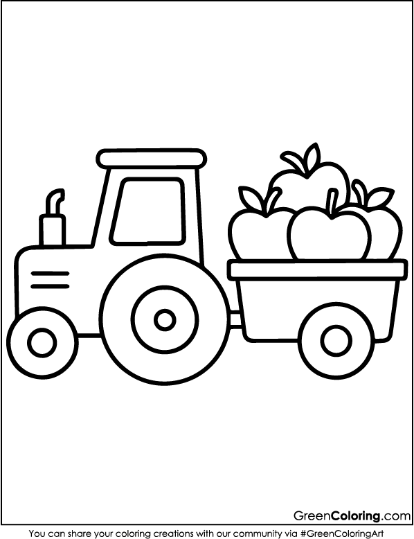 Tractor Coloring Pages Free Printable PDF