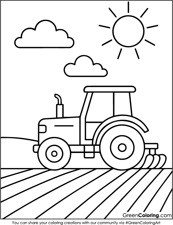 Printable Tractor Coloring Pages for Kids