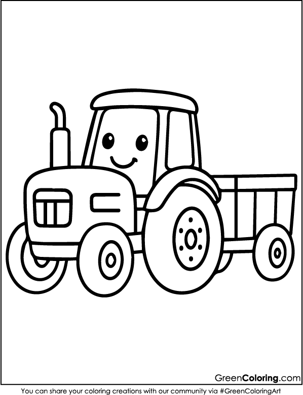 Download Tractor Coloring Pages Free Printable PDF