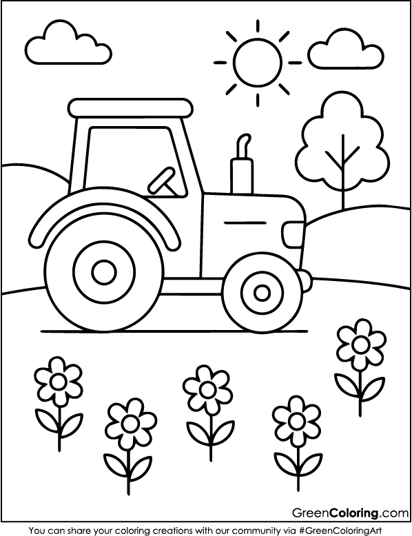 Tractor Coloring Pages