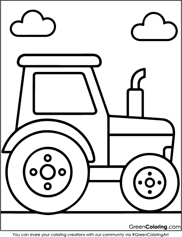 Printable Tractor Coloring Pages for Kids Free