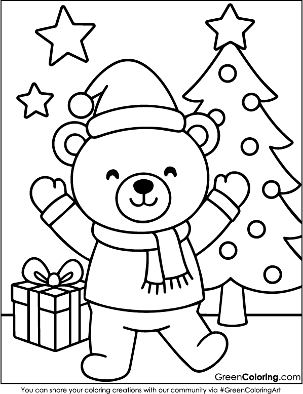 Cute Bear Coloring Pages Printable