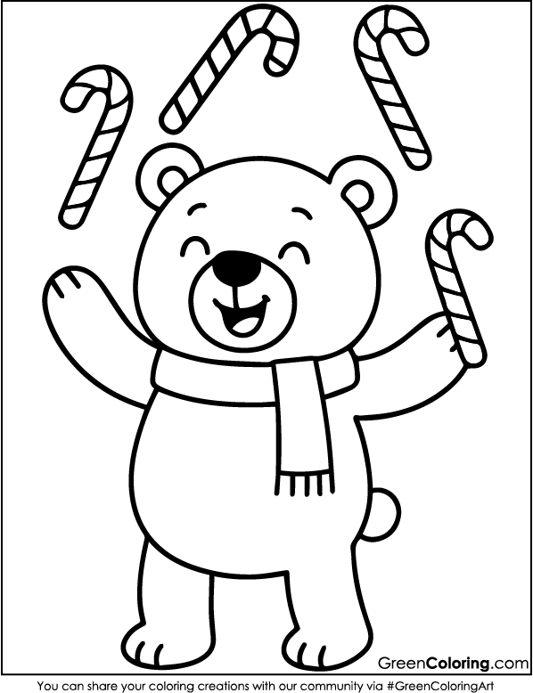 Cute Bear Coloring Pages Printable