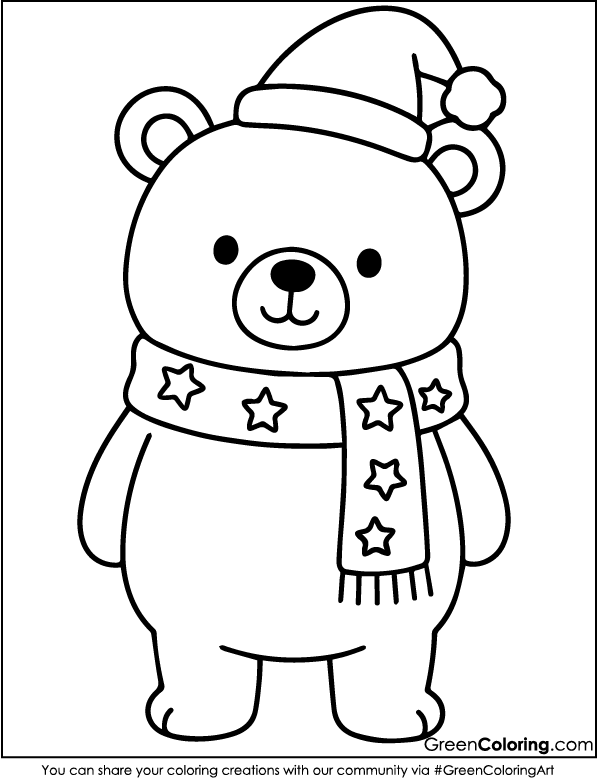 Easy Bear Coloring Pages Free Printable