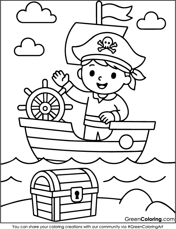 Printable Boat Coloring Pages PDF