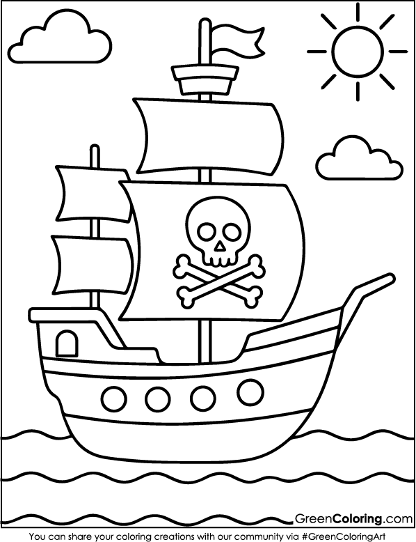 Free Printable Boat Coloring Sheets PDF