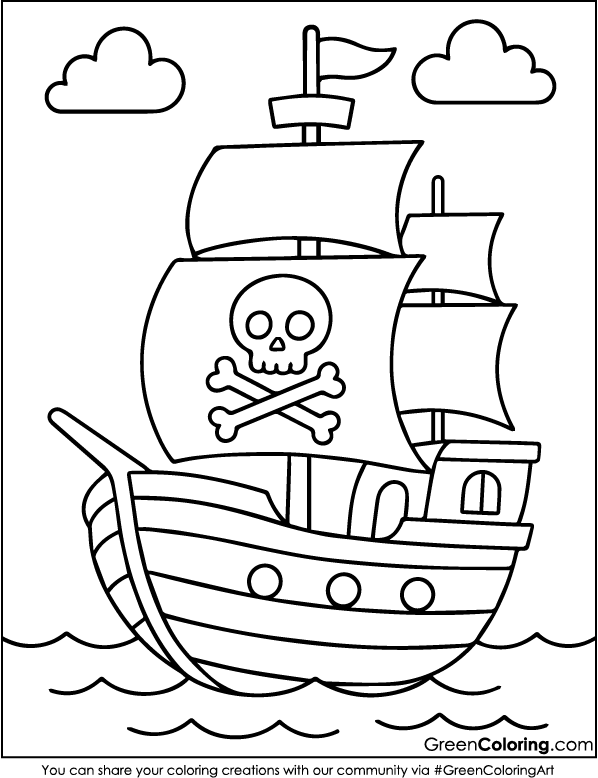 Free Printable Boat Coloring Sheets for Kids