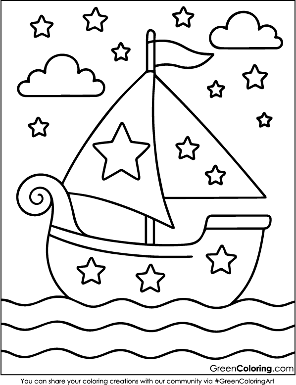 Boat Coloring Pages